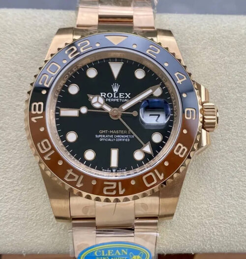 Replica Rolex GMT Master II M126715CHNR-0001 Clean Factory V3 Black Dial Watch