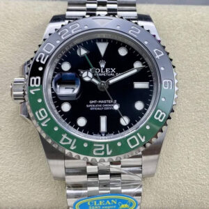Replica Rolex GMT Master II M126720vtnr-0002 Clean Factory V3 Black Dial Stainless Steel Strap Watch