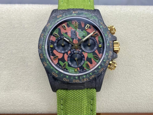 Replica Rolex Daytona Cosmograph Diw Custom Version Noob Factory Green Strap Watch