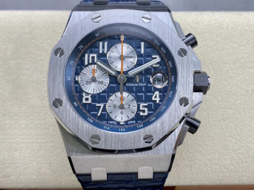 Replica Audemars Piguet Royal Oak Offshore APF Factory Blue Leather Strap Watch