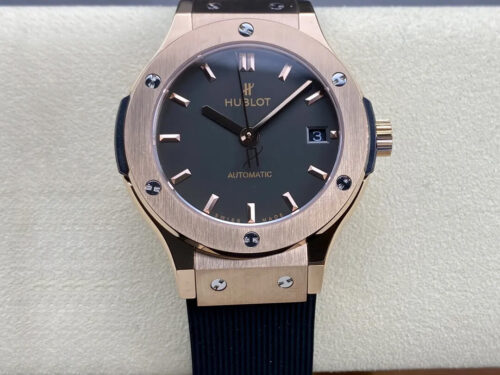 Replica Hublot Classic Fusion 565.OX.1480.RX 38MM HB Factory Black Dial Strap Watch