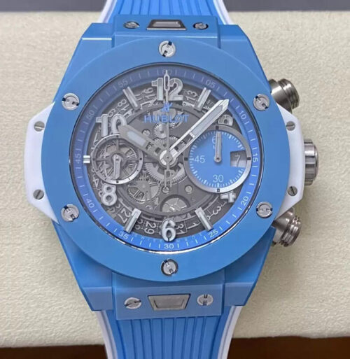 Replica Hublot BIG BANG Unico 441.EX.5120.RX BB Factory Blue Skeleton Dial Watch