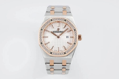 Replica Audemars Piguet Royal Oak Quartz 33MM 67651ST.ZZ.1261ST.01 ZF Factory Diamond-Set Bezel