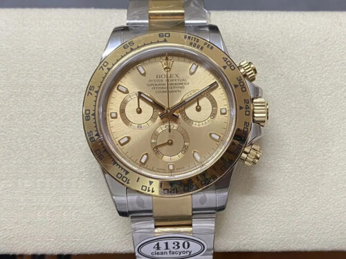 Replica Rolex Cosmograph Daytona M116503-0003 Clean Factory Gold Bezel Watch