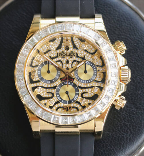 Replica Rolex Cosmograph Daytona 116588 TBR Noob Factory Black Rubber Strap Watch