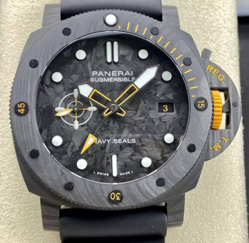 Replica Panerai Submersible PAM1324 VS Factory Black Carbon Fiber Case Watch