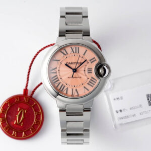 Replica Ballon Bleu De Cartier WSBB0046 33MM AF Factory Stainless Steel Pink Dial Watch