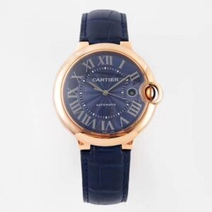 Replica Ballon Bleu De Cartier WGBB0036 42MM AF Factory Blue Leather Strap Watch