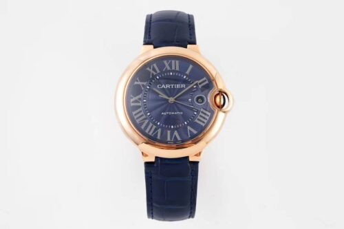 Replica Ballon Bleu De Cartier WGBB0036 42MM AF Factory Blue Leather Strap Watch