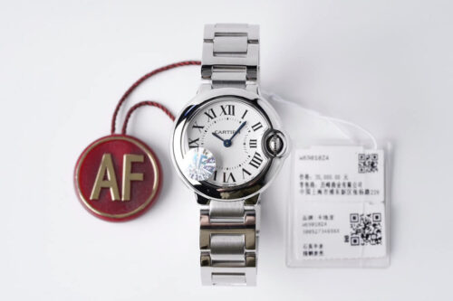 Replica Ballon Bleu De Cartier 28MM W69010Z4 AF Factory Stainless Steel Strap Watch