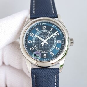 Replica Patek Philippe Calatrava 6007A-001 GS Factory Blue Strap Watch