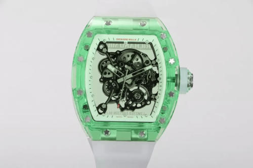 Replica Richard Mille RM055 RM Factory Skeleton Dial White Strap Watch