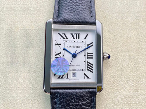 Replica Cartier Tank WSTA0029 AF Factory Leather Strap Watch