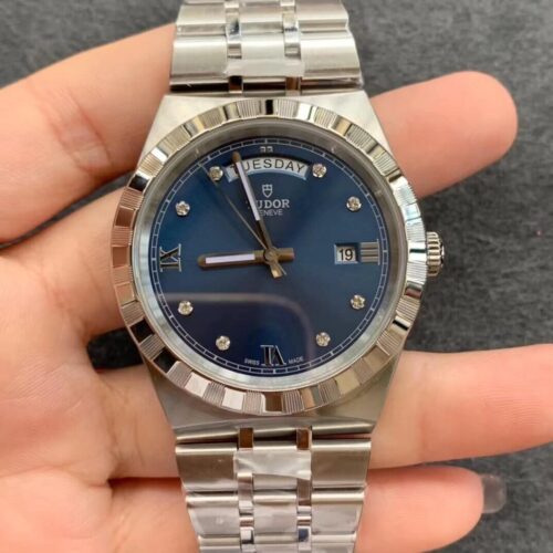 Replica Tudor Royal M28600-0006 V7 Factory Blue Diamond Dial Watch