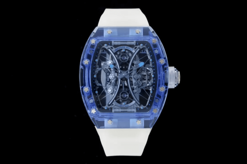 Replica Richard Mille RM053-02 Tourbillon RM Factory White Rubber Strap Watch