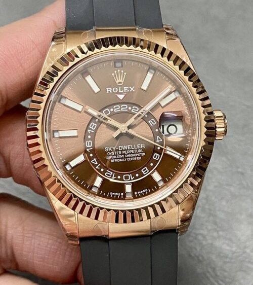 Replica Rolex Sky-Dweller M336235-0002 ZF Factory Heavy Metal Edition Brown Dial - AR Replica Watches