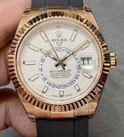 Replica Rolex Sky Dweller M336235-0003 ZF Factory Heavy Metal Edition White Plate - AR Replica Watches