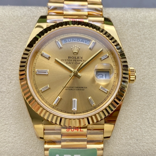 Replica Rolex DayDate m228238-0005 AR Factory Gold Case- AR Replica Watches