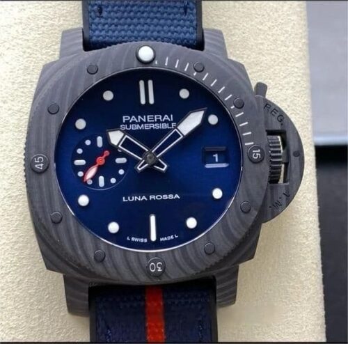 Replica Panerai Submersible PAM01563 VS factory Blue Strap - AR Replica Watches