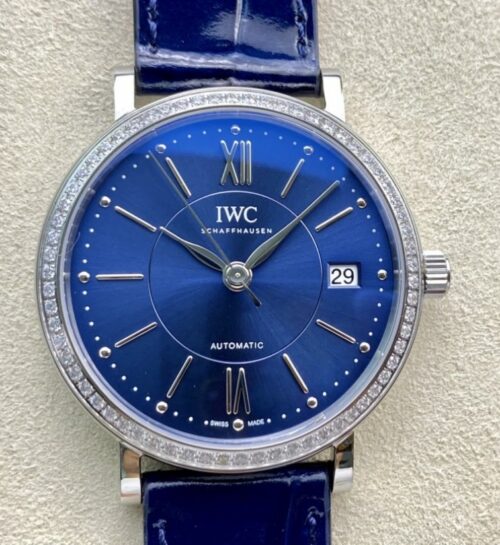 Replica IWC portofino IW458111 V7 factory Leather strap - AR Replica Watches