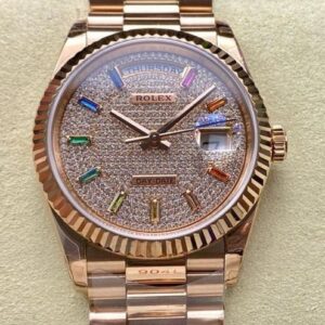 Replica Rolex Day-Date 128235-0039 8+ factory Rose Gold - AR Replica Watches