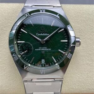 Replica Omega Constellation 131.30.41.21.99.002 V+ factory V2 Green Dial Silver strap - AR Replica Watches