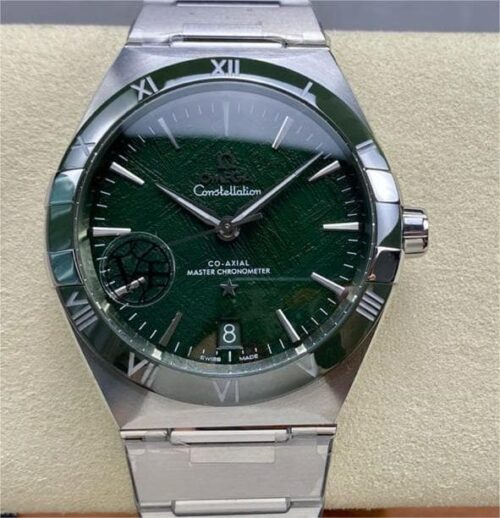 Replica Omega Constellation 131.30.41.21.99.002 V+ factory V2 Green Dial Silver strap - AR Replica Watches
