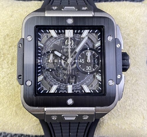Replica Hublot SQUARE BANG UNICO 821.NM.0170.RX BB factory Titanium case - AR Replica Watches