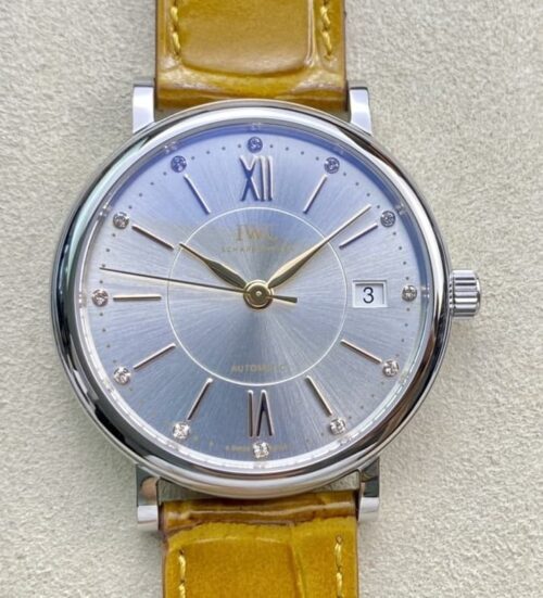 Replica IWC portofino IW458101 V7 factory Yellow Strap - AR Replica Watches