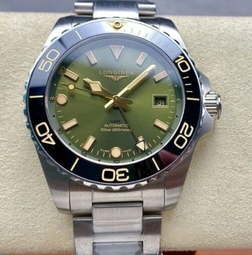 Replica Longines HydroConquest L3.790.4.06.6 GR factory Green Dial - AR Replica Watches