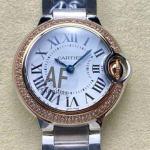 Replica Cartier Ballon Bleu WE902079 AF factory Diamond Bezel - AR Replica Watches