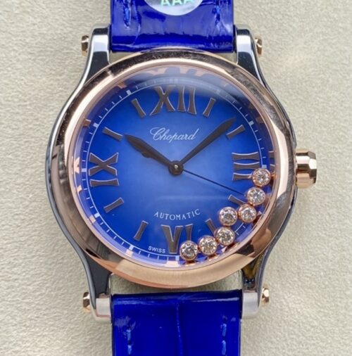 Replica Chopard HAPPY SPORT 278578-6003 YF factory Blue Strap- AR Replica Watches