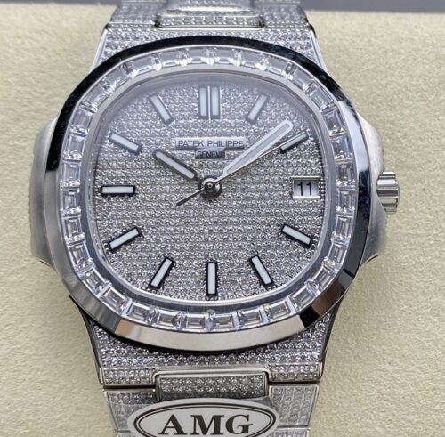 Replica Patek Philippe Nautilus 5791/10/G-010 AMG factory Diamond Case- AR Replica Watches