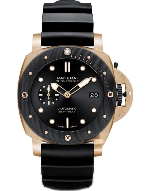 Replica Panerai Submersible PAM01070 VS factory Black Strap- AR Replica Watches