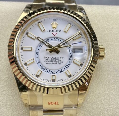 Replica Rolex Sky-Dweller m326938-0005 Noob factory White Dial- AR Replica Watches