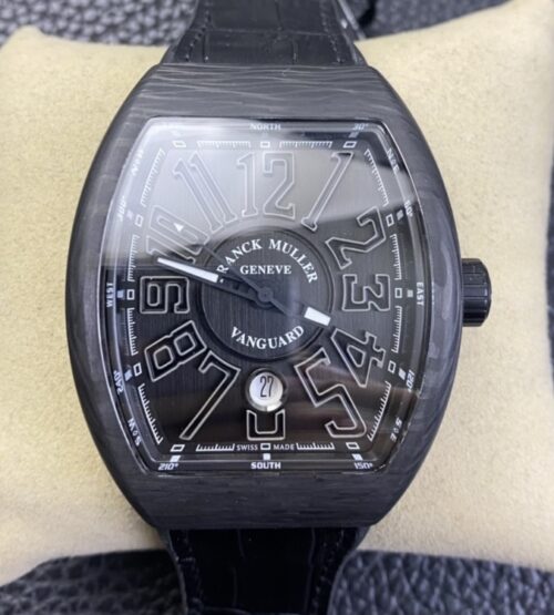 Replica Franck Muller MEN’S COLLECTION V45 CH SC CARBON ABF factory Black Strap - AR Replica Watches
