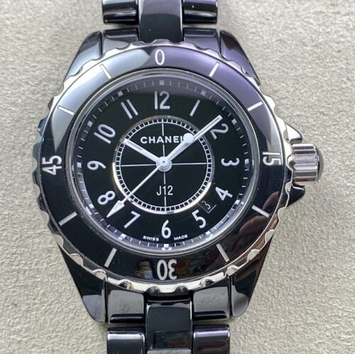 Replica Chanel J12 H0682 EAST factory Black Strap- AR Replica Watches