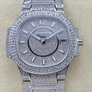 Replica Patek Philippe Nautilus 7021/1G-001 AMG factory White Gold Case- AR Replica Watches