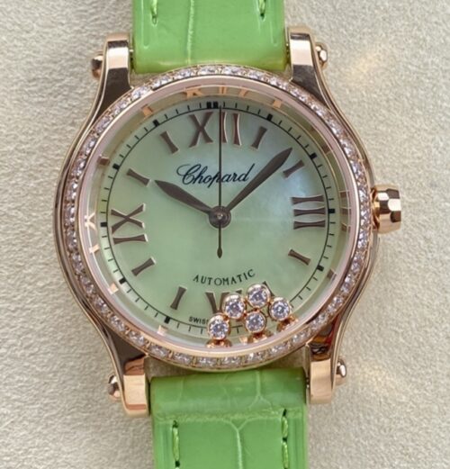 Replica Chopard HAPPY SPORT 274893-5016 YF factory Green Dial- AR Replica Watches