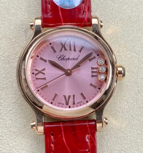 Replica Chopard HAPPY SPORT 278590-3012 YF factory Pink Dial- AR Replica Watches