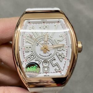 Replica Franck Muller MEN'S COLLECTION V 45 SC DT BR (BC) ABF factory White Strap- AR Replica Watches