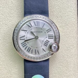 Replica Cartier Balloon Bleu W4BL0002 DR factory Silver Dial- AR Replica Watches
