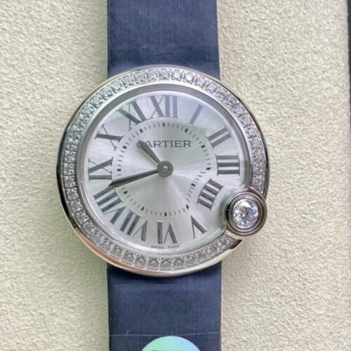 Replica Cartier Balloon Bleu W4BL0002 DR factory Silver Dial- AR Replica Watches