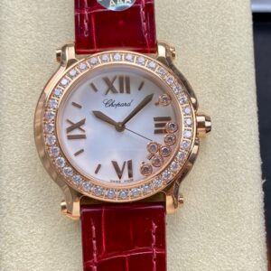 Replica Chopard HAPPY DIAMONDS 277473-5009 YF factory Rose Gold- AR Replica Watches