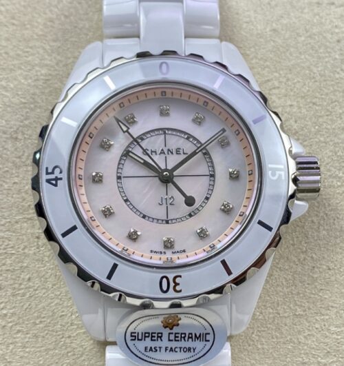 Replica Chanel J12 H5513 EAST factory Pink Dial- AR Replica Watches