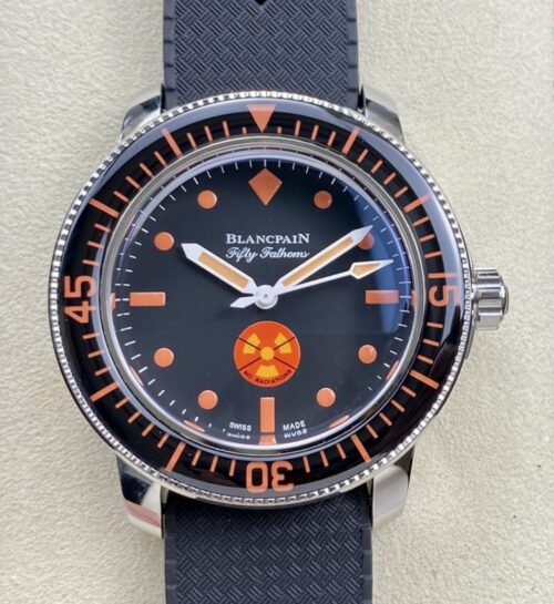 Replica Blancpain Fifty Fathoms 5008E-1130-B64A TW factory Black Dial- AR Replica Watches