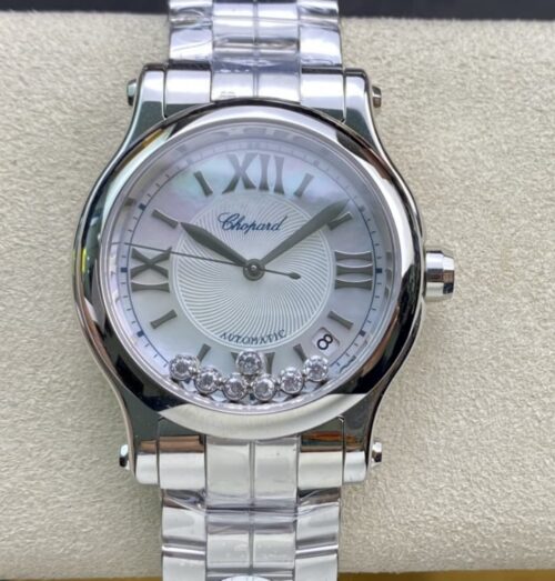 Replica Chopard HAPPY SPORT 278573-3012 YF factory Silver Dial- AR Replica Watches