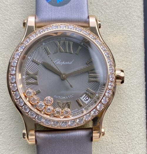 Replica Chopard HAPPY SPORT 274808-5014 YF factory Grey Strap- AR Replica Watches