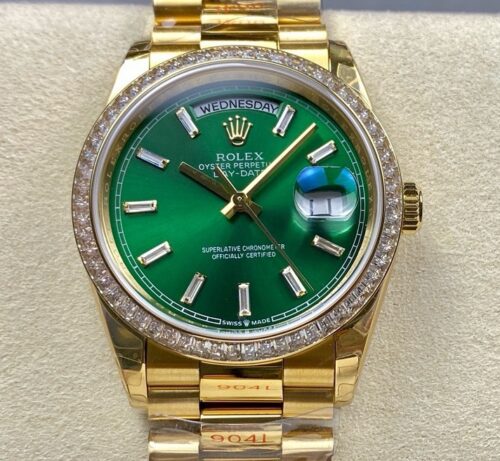 Replica Rolex Day-Date m128398tbr-0035 8+ factory Gold Case- AR Replica Watches