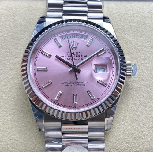 Replica Rolex Day-Date m128239-0071 8+ factory White Gold Case- AR Replica Watches
